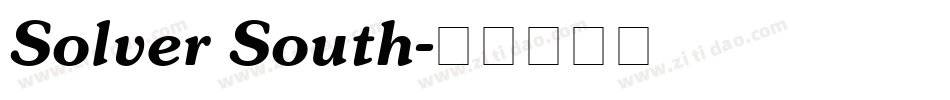 Solver South字体转换